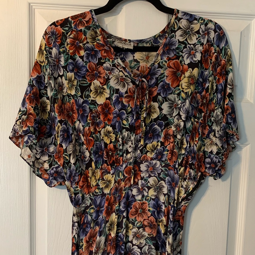 Vintage Floral Dress - Small